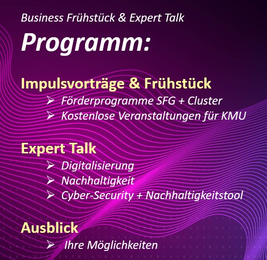 Business Frühstück & Expert Talk: Chancen für KMU – Digitalisierung und Nachhaltigkeit